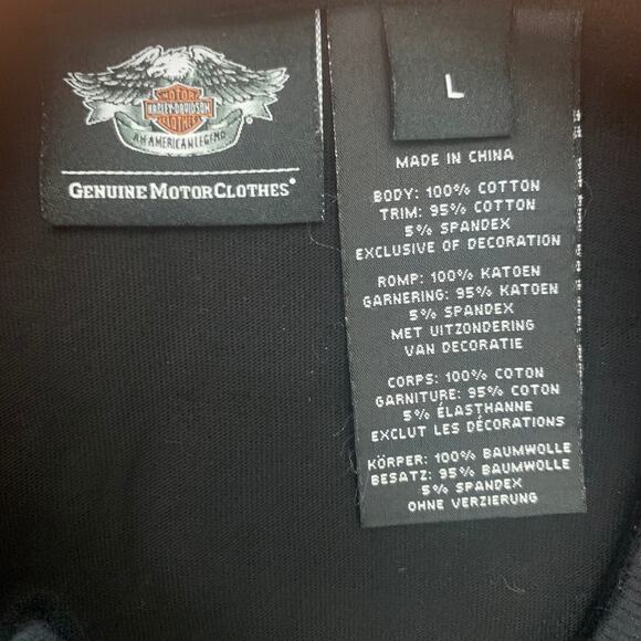 Harley Davidson Long Sleeve Skull Tee Large - Picture 4 of 4